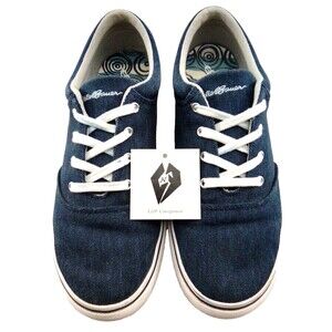 Eidde Bauer Women s Chatom Canvas Navy Blue Lace Up Boat Sneakers Size 8